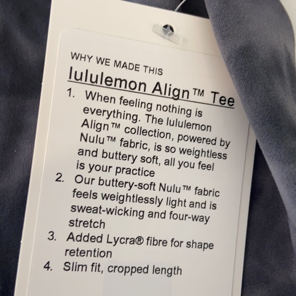 NWT ⭐️ SZ 2 BLACK ALIGN LULULEMON TIEDYE CROP TOP YOGA TWEEN HTF COLOR NEW - Picture 7 of 12